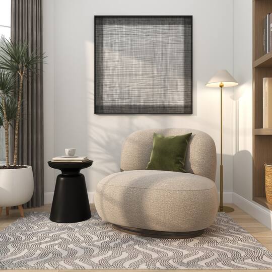 Black Metal Accent Table with Bell Shaped Base